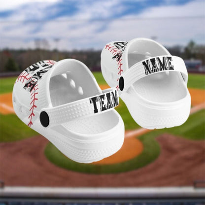Custom Slides Personalized Baseball Clogs, Baseball Slides, Custom Slides, Gift for Baseball Player