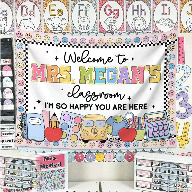 Welcome to Classroom Tapestry, Custom Name Teacher Tapestry