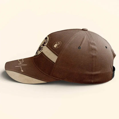 Personalized Grandpa Dad Kids Handprints Classic Cap, Father's Day Gift For Dad