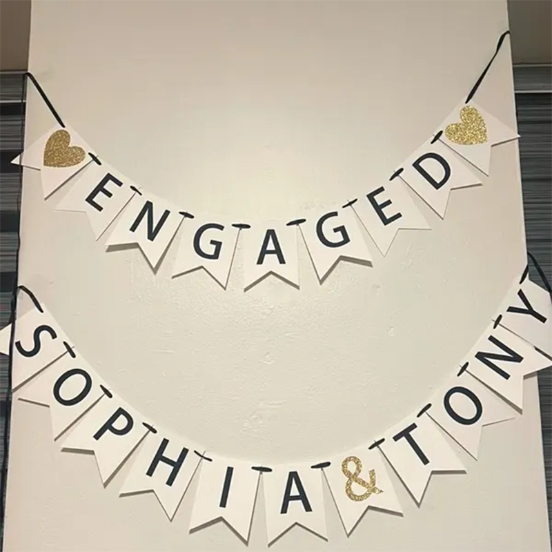 Engagement party decorations - bridal shower banner