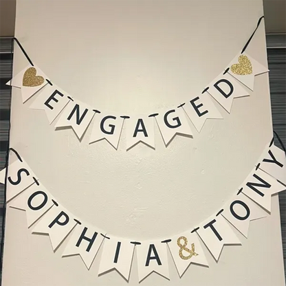 Engagement party decorations - bridal shower banner
