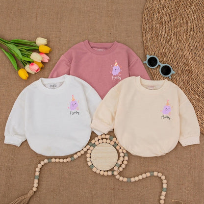 Custom Spooky One Baby Romper, Cute Halloween Ghost Bodysuit