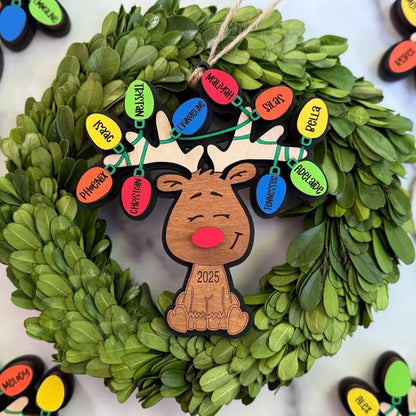 Personalized Reindeer Ornament, Tangled Reindeer Ornament