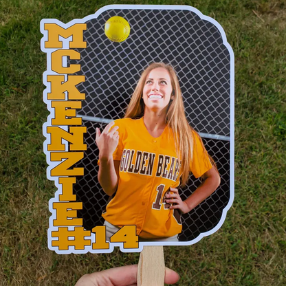Custom Sports Face on a Stick/ Personalized Game Day Cutouts/