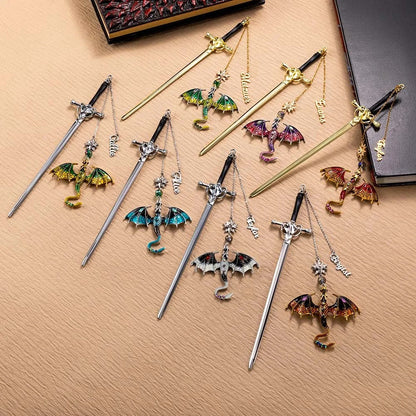 Personalized Dragon Sword Bead Star Fantasy Bookmark