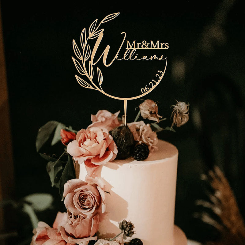 Mr and Mrs Wedding Cake Toppers, Gold Cake Toppers Wedding, Custom Cake Toppers,  Personalized Birthday Cake Toppers