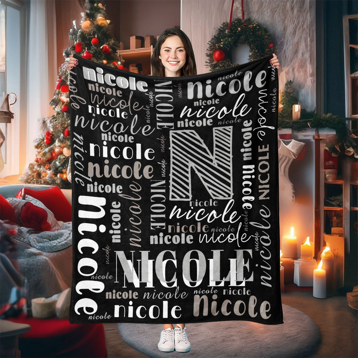 Custom Name Throw Blanket - Personalized Girls and Boys Blanket
