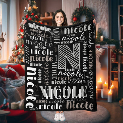 Custom Name Throw Blanket - Personalized Girls and Boys Blanket