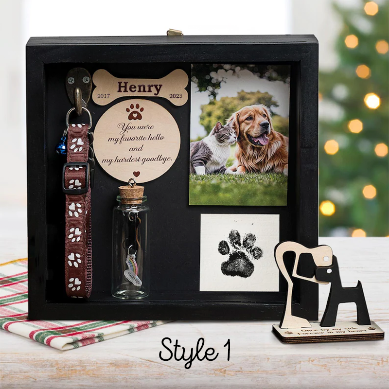 Pet Memorial Shadowbox, Dog Condolence Gifts, Pet Loss Sympathy Gifts, Pet Shadow Box