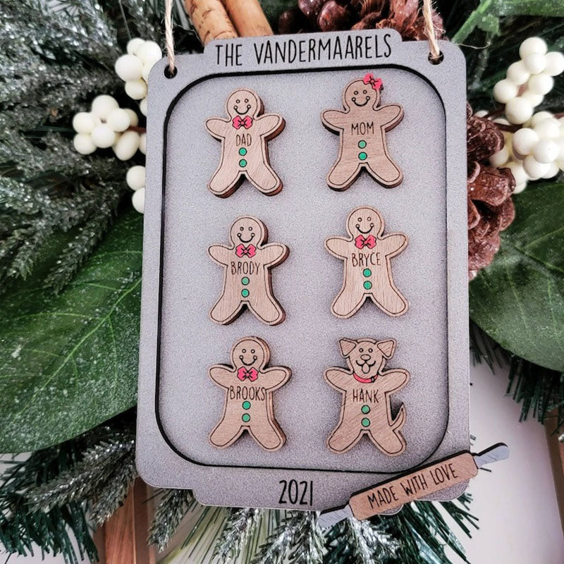 Personalized Cookie Christmas Ornament Gingerbread  Family Ornament Cute Ornament
