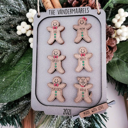 Personalized Cookie Christmas Ornament Gingerbread  Family Ornament Cute Ornament