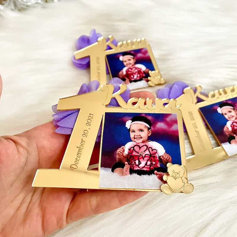 Custom Birthday Photo Magnets  Baby Picture Frames