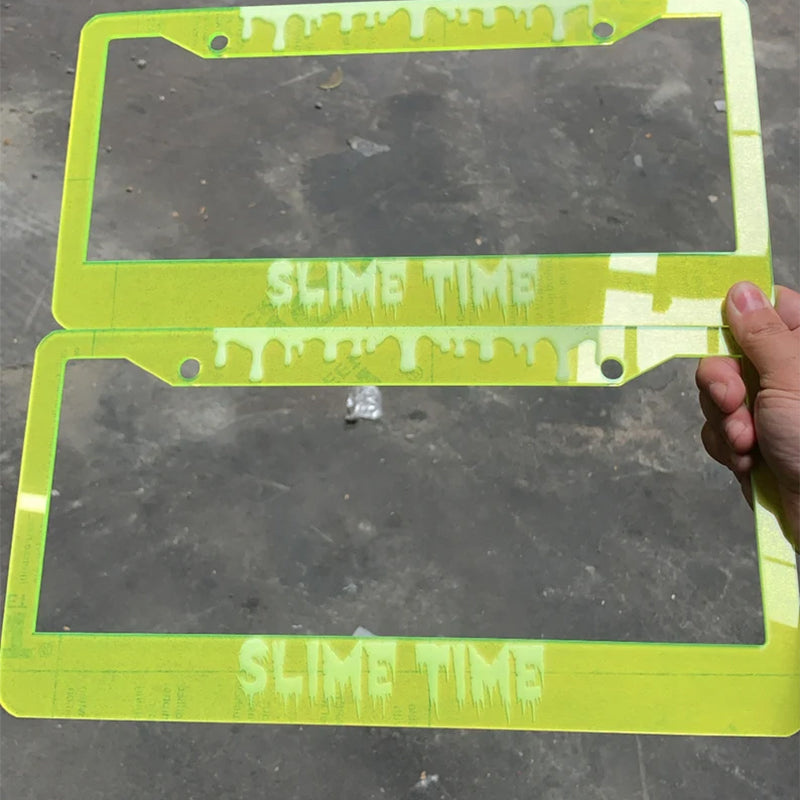 Custom engraved license plate frame