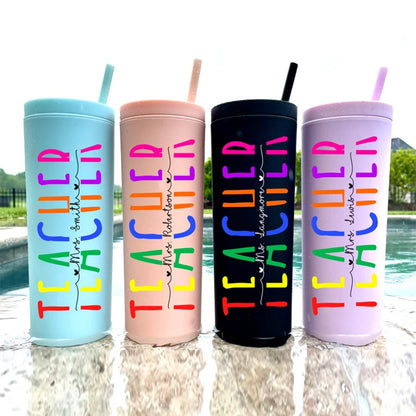 Teacher Gifts Personalized Tumbler for Teacher, Elementary Teacher Gifts for Teacher Appreciation Gifts
