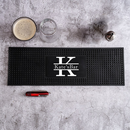 Bar Mat, Personalized Home Bar Coffee Bartender Mat Present