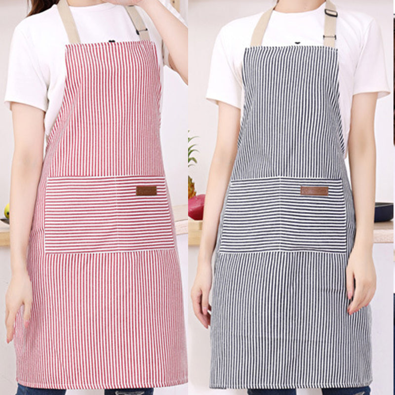 Personalized Embroidered Striped Apron