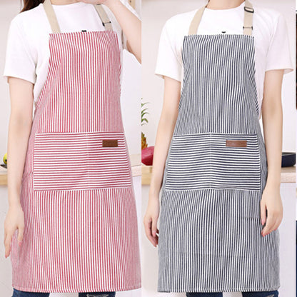 Personalized Embroidered Striped Apron