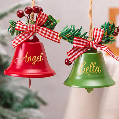 Personalized Christmas Jingle Bell, Custom Christmas Bell, Bell Ornament