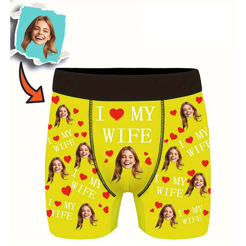 Customized Boxers with Images, Personalized Face Photo Boxers