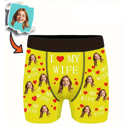 Customized Boxers with Images, Personalized Face Photo Boxers