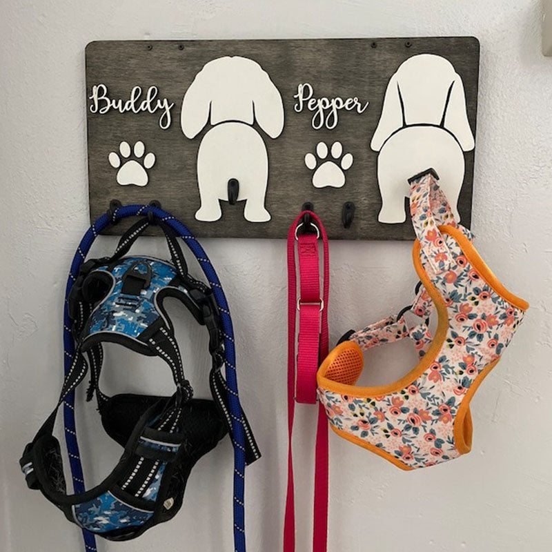 Personalized Dog Leash Holder, Dog Butt Leash Holder for Wall, Gift for Dogs, Engagement Gift Dog
