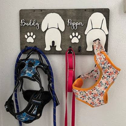 Personalized Dog Leash Holder, Dog Butt Leash Holder for Wall, Gift for Dogs, Engagement Gift Dog