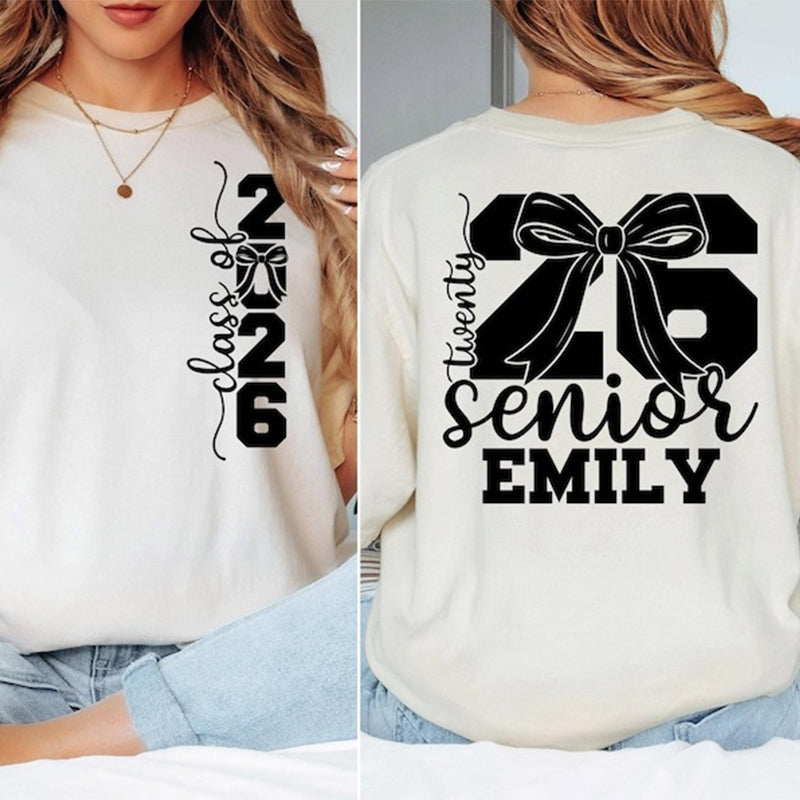 Comfort Colors Senior 2026 Custom Name Shirt Graduation Gift