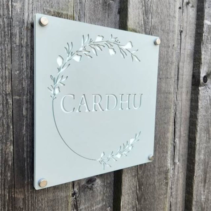 Modern Acrylic House Sign, Contemporary, Door Sign