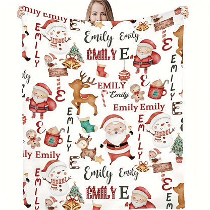 Personalized Christmas Santa Claus Blanket