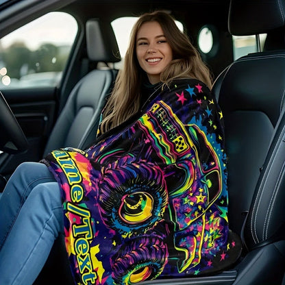 Custom 1pc Blanket with Creative Off-Road Truck Design And Personalized Text