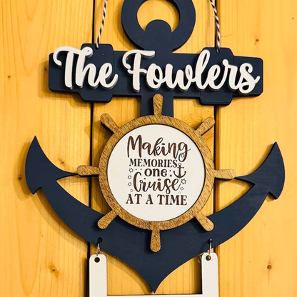 Anchor Cruise cabin door decor, cruise door hanger