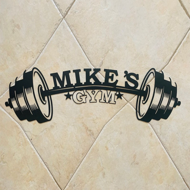 Personalized Gym Metal Sign Custom Name Plaque