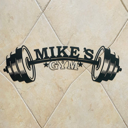 Personalized Gym Metal Sign Custom Name Plaque
