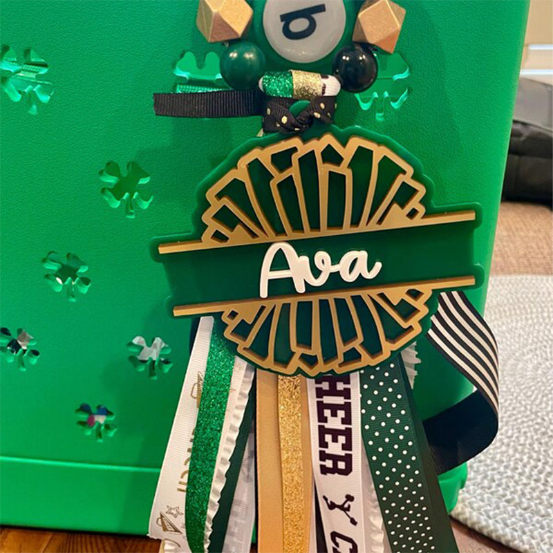 Cheer bogg bag tag, Cheerleader Tassel Charm Sport Duffle bag
