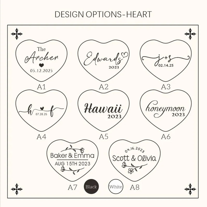 Custom Honeymoon Sand Bottle | Honeymoon Heart Glass Jar