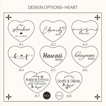 Custom Honeymoon Sand Bottle | Honeymoon Heart Glass Jar