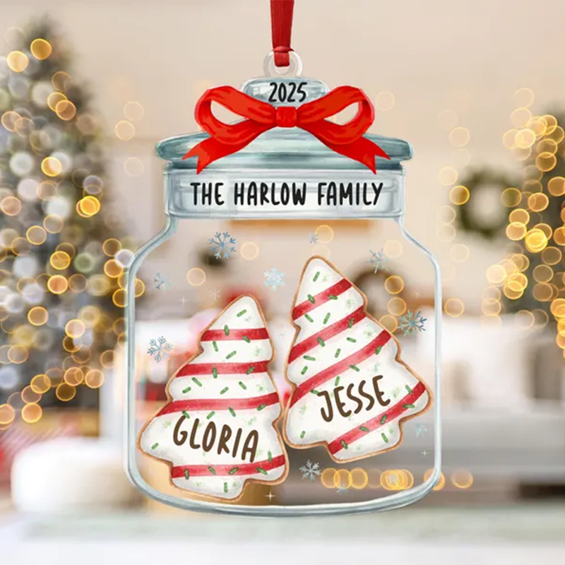 Christmas Ornaments, Personalized Family Name Christmas Ornaments