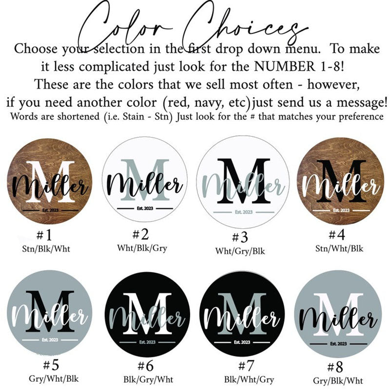 Personalized Door Hanger Front Door Decor