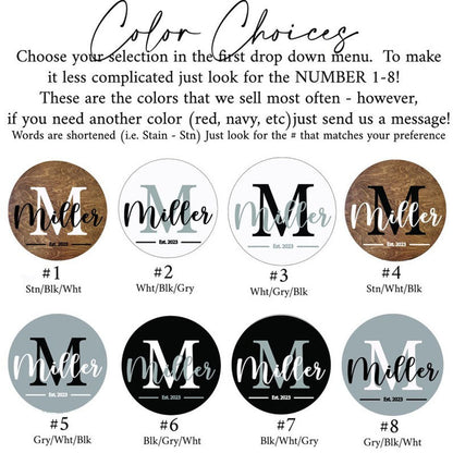 Personalized Door Hanger Front Door Decor