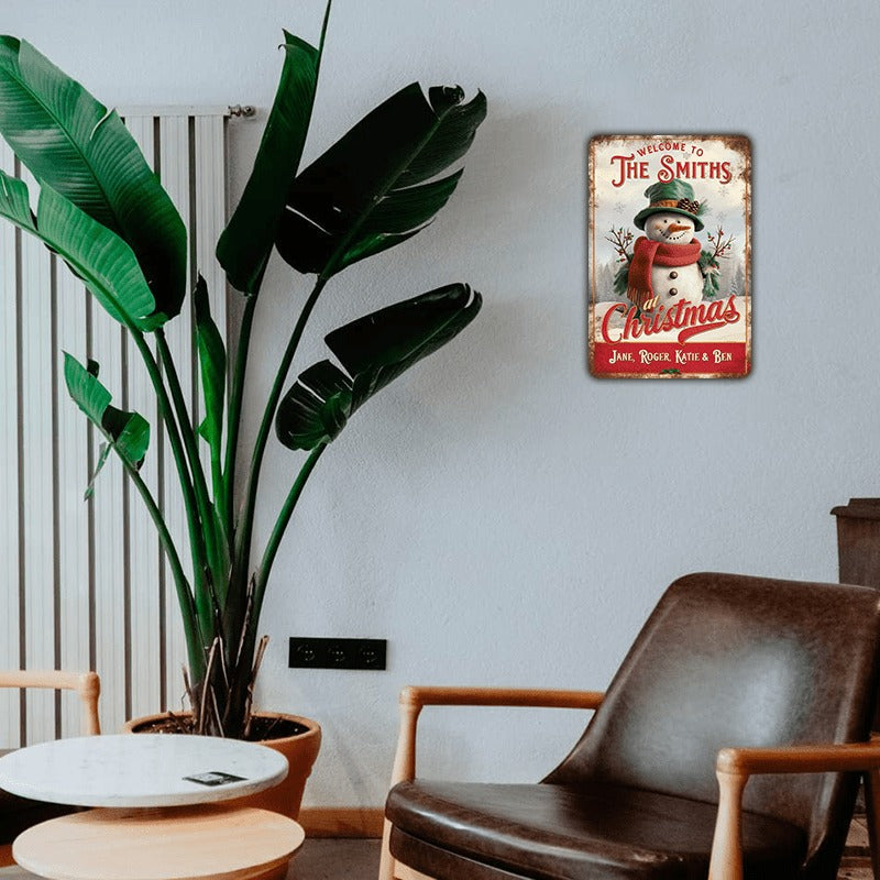 Contemporary Customizable Aluminum Christmas Wall Hanging