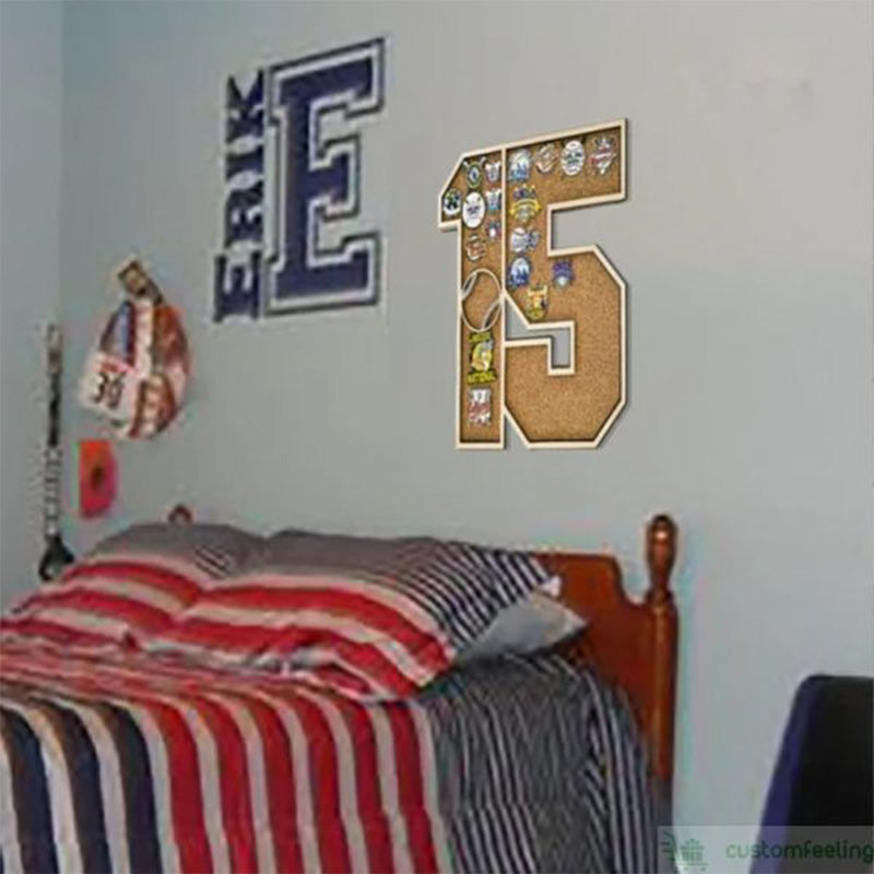Sports Numbers Photos, Pins Cork Board Logo Team Awards Display Board