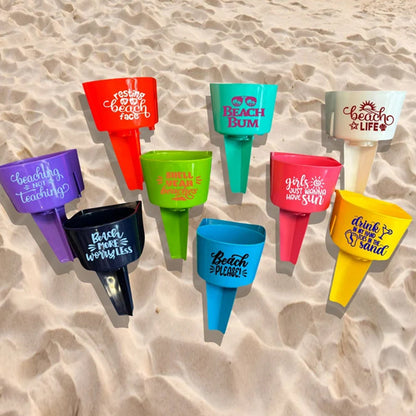 Beach Cup & Phone Holder | drink sand personalized graduation bride gift
