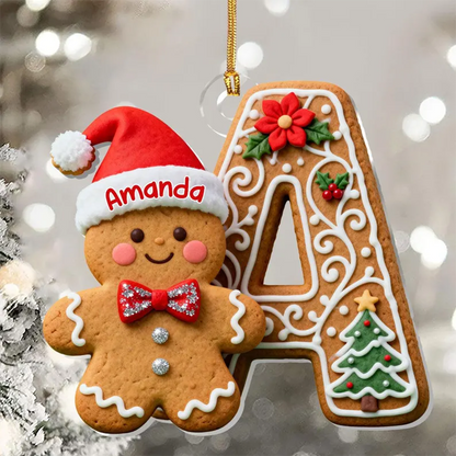 Personalized Alphabet Letters Christmas Ornament