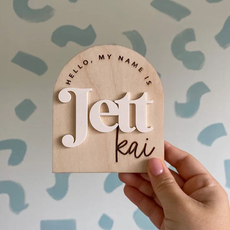 Hello My Name Is Personalized Baby Name Sign