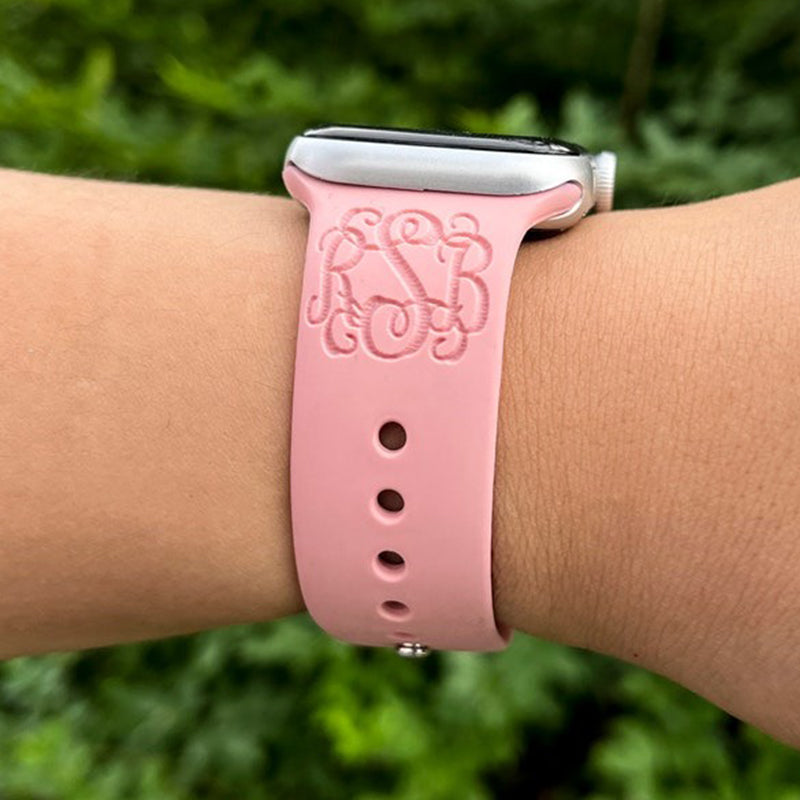 Monogran name Watch Band compatible with Apple Watch