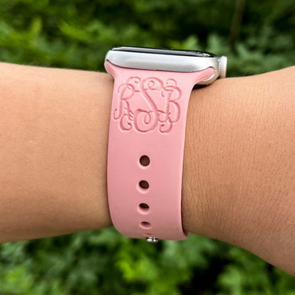Monogran name Watch Band compatible with Apple Watch