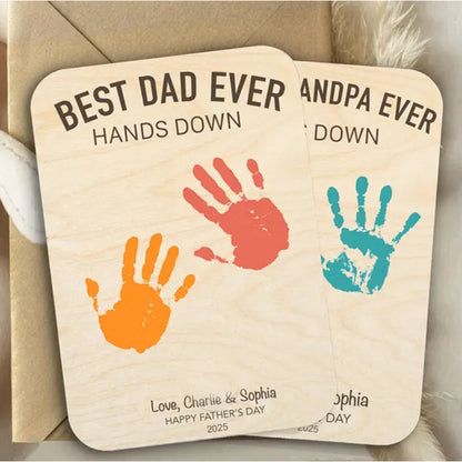 Fishing Handprint Sign, DIY Handprint Sign, Personalized Gift from Kids