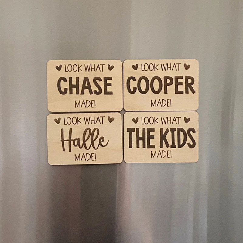 Personalized Look What I Made Magnet | Kids Name Magnet | Artwork Display | Kids Fridge Magnet | Refrigerator Magnet | Back To School