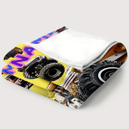 Custom Name Cozy Blanket: Featuring Cool Cross Country Vehicles