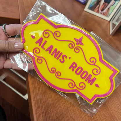 Personalised door sign for kids room